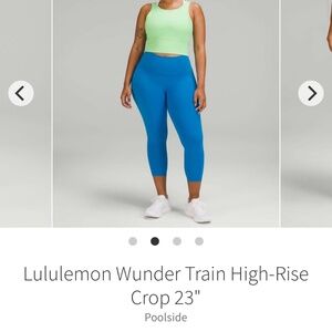 Lululemon Wunder Train crop size 12